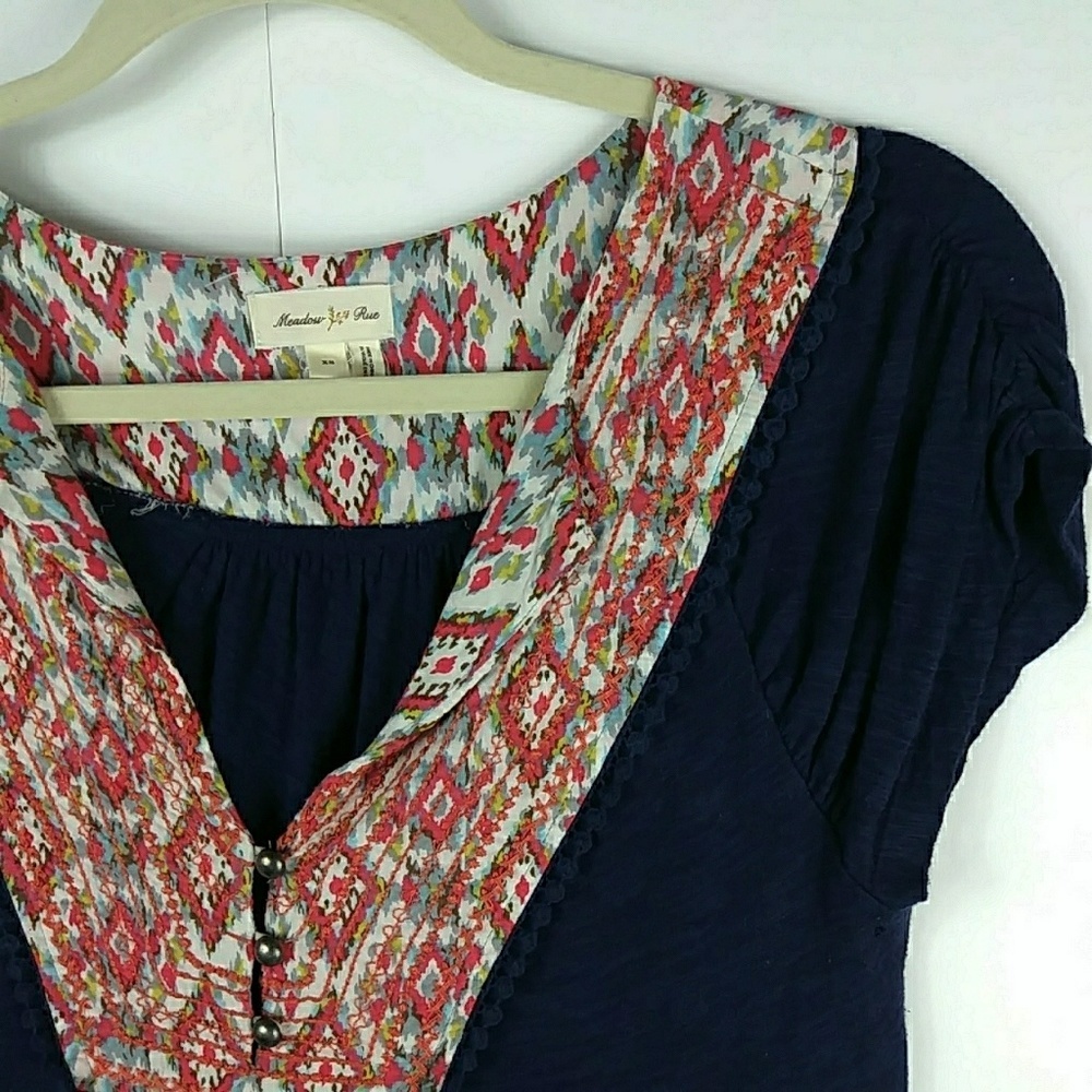⭐3/$30 Anthropologie Meadow Rue Crochet Boho Top